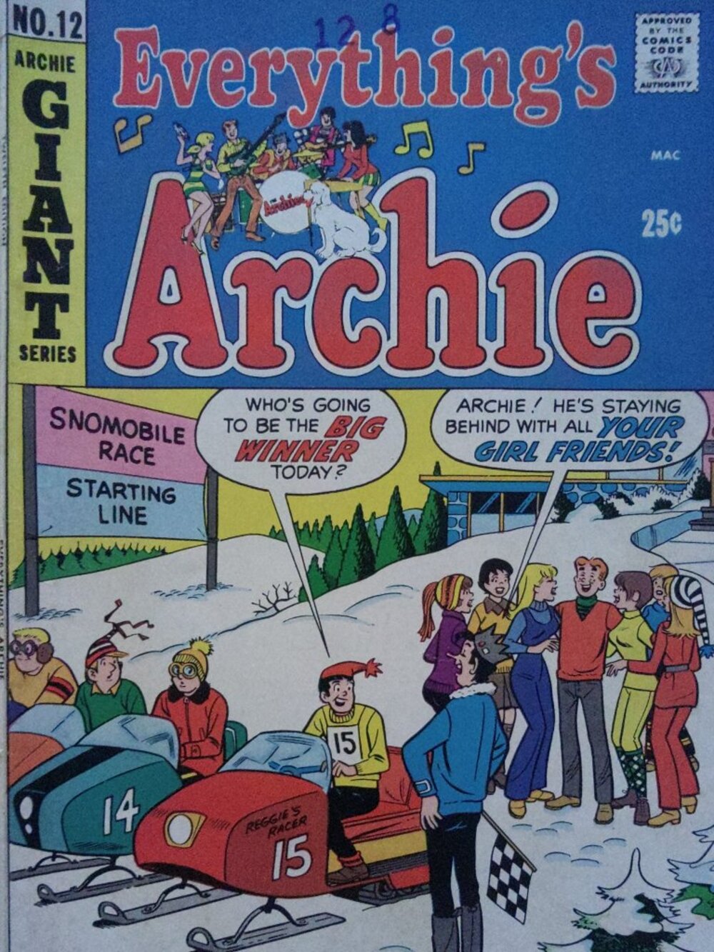 Vintage Copy of Giant Series Everything's Archie Issue #12 Published 1971